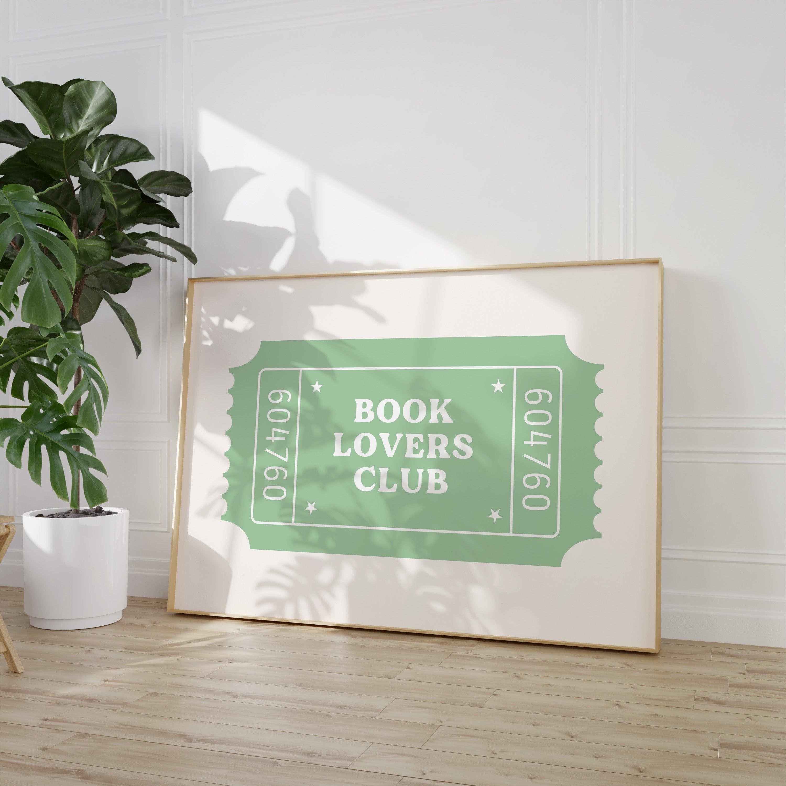Book Lovers Club Green Poster