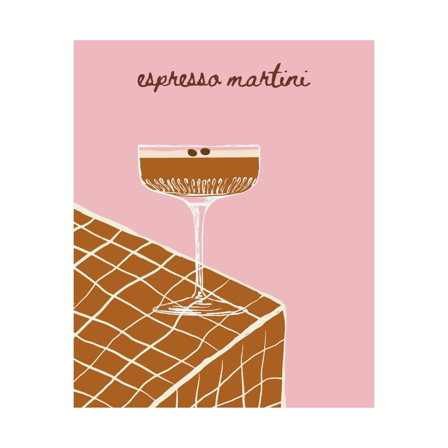 Espresso Martini Pink Poster