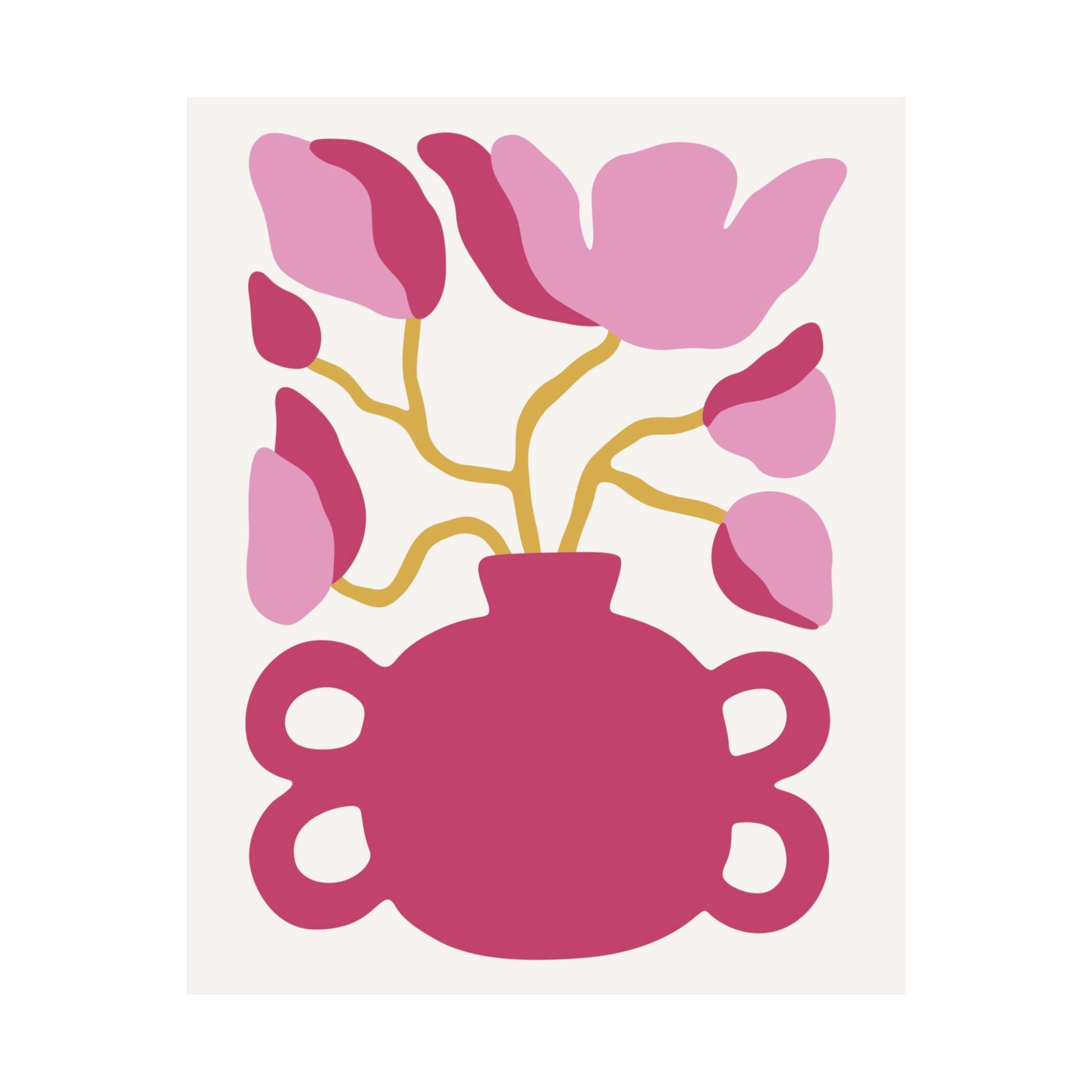 Abstract Flower Vase Poster