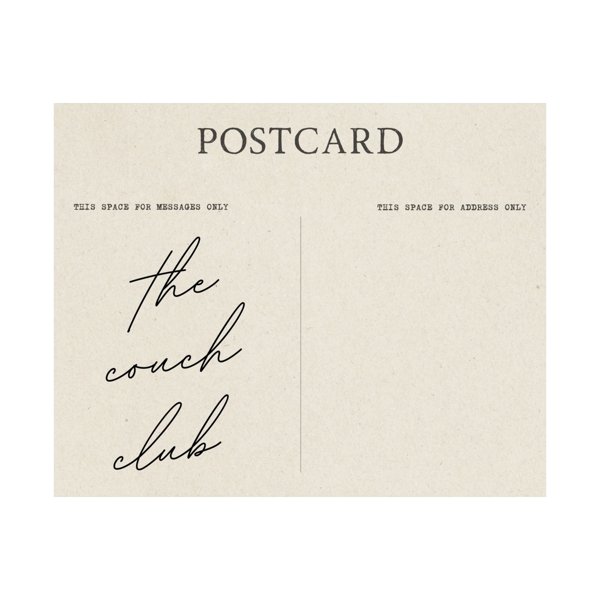 The Couch Club Vintage Postcard Poster