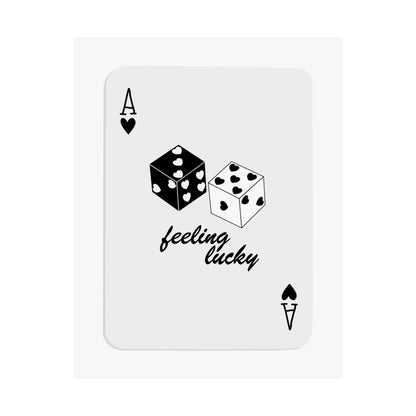 Lucky Dice Playing Cards Black Poster