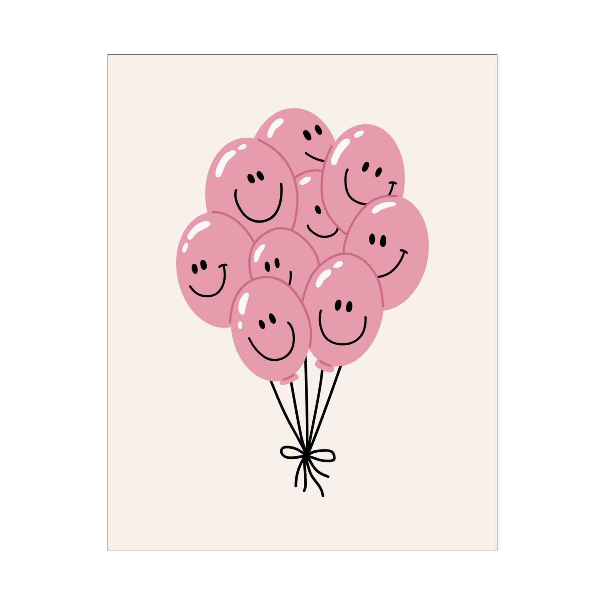 Happy Balloon Pink Poster