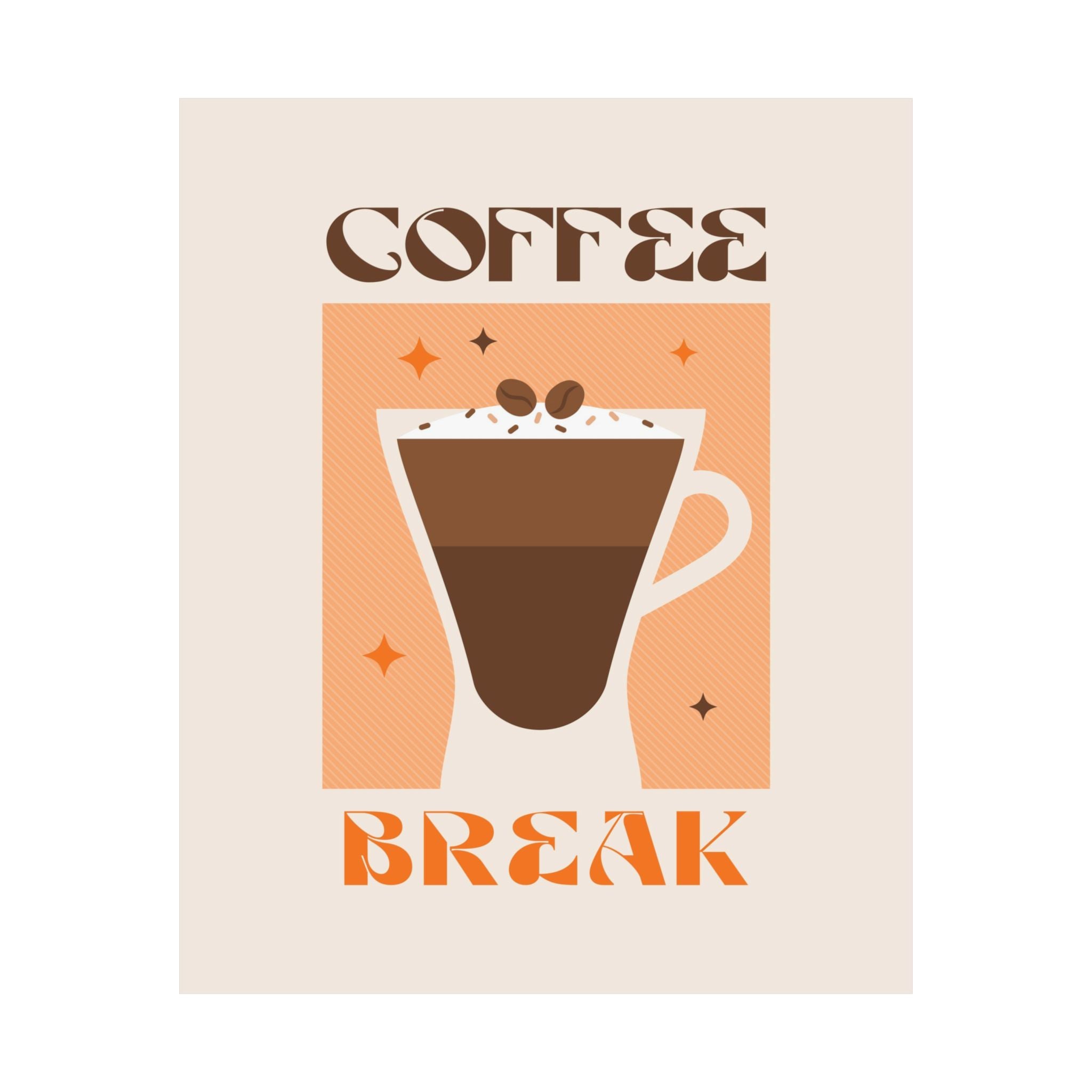 Iced Coffee Orange Poster