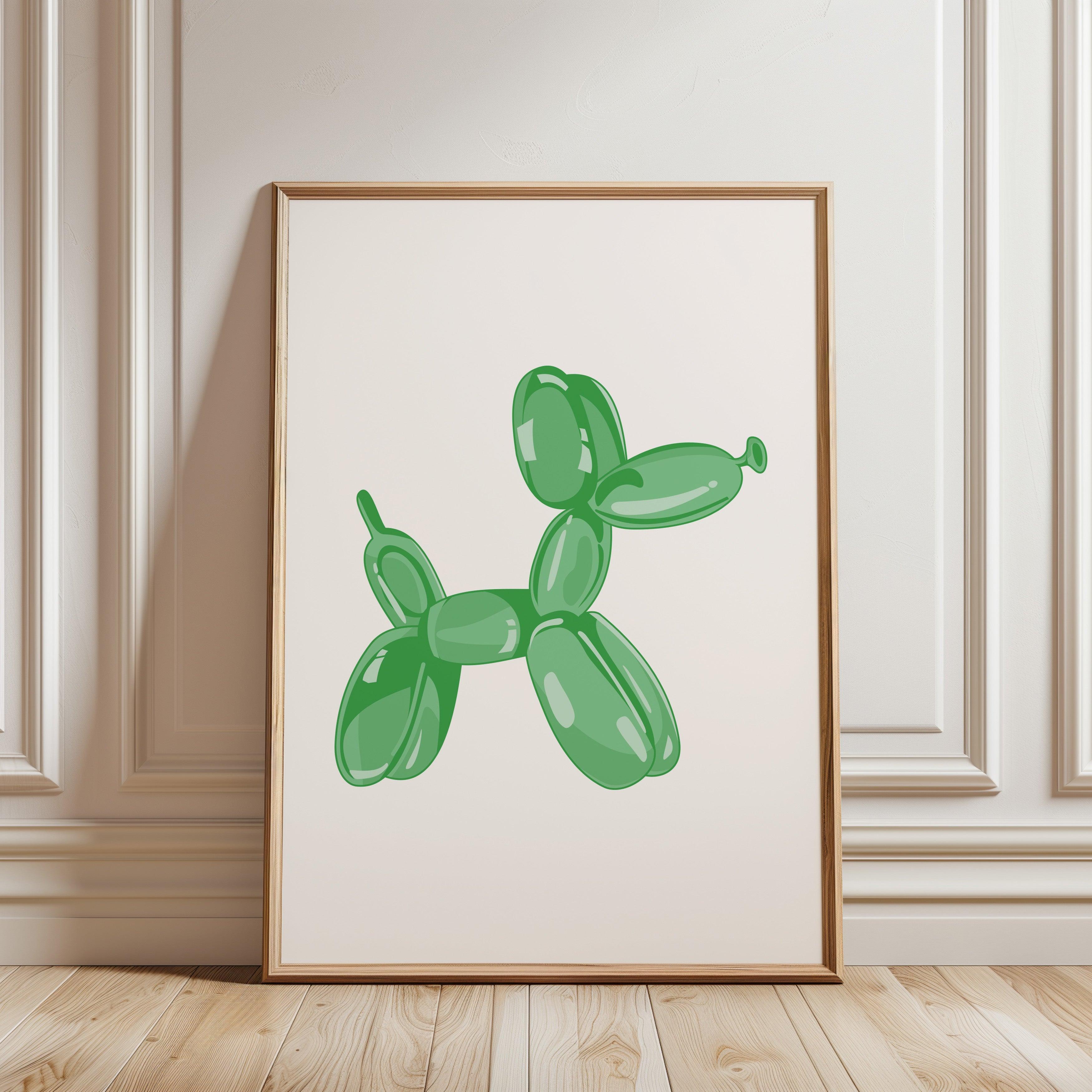 Balloon Dog Green Poster