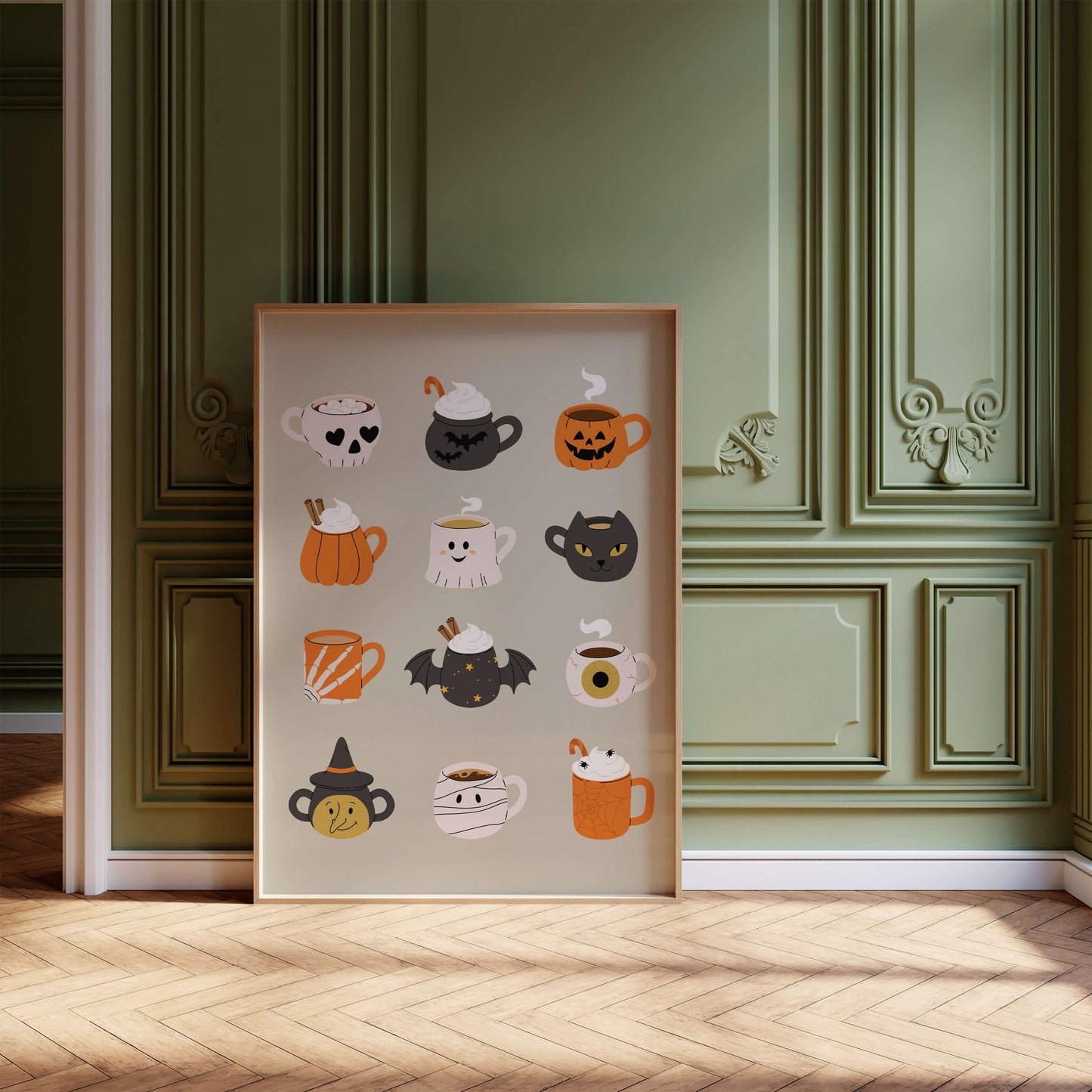 Halloween Mug Collection Poster