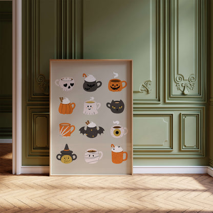 Halloween Mug Collection Poster