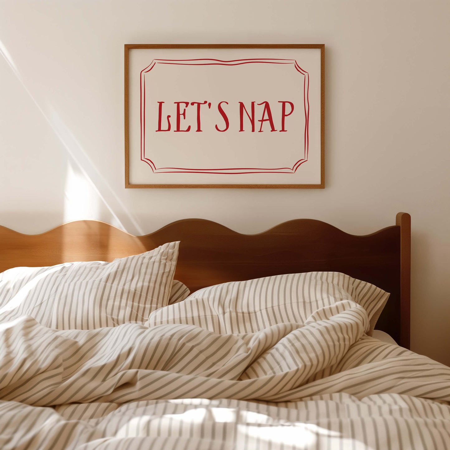 Let's Nap  Above The Bed Poster