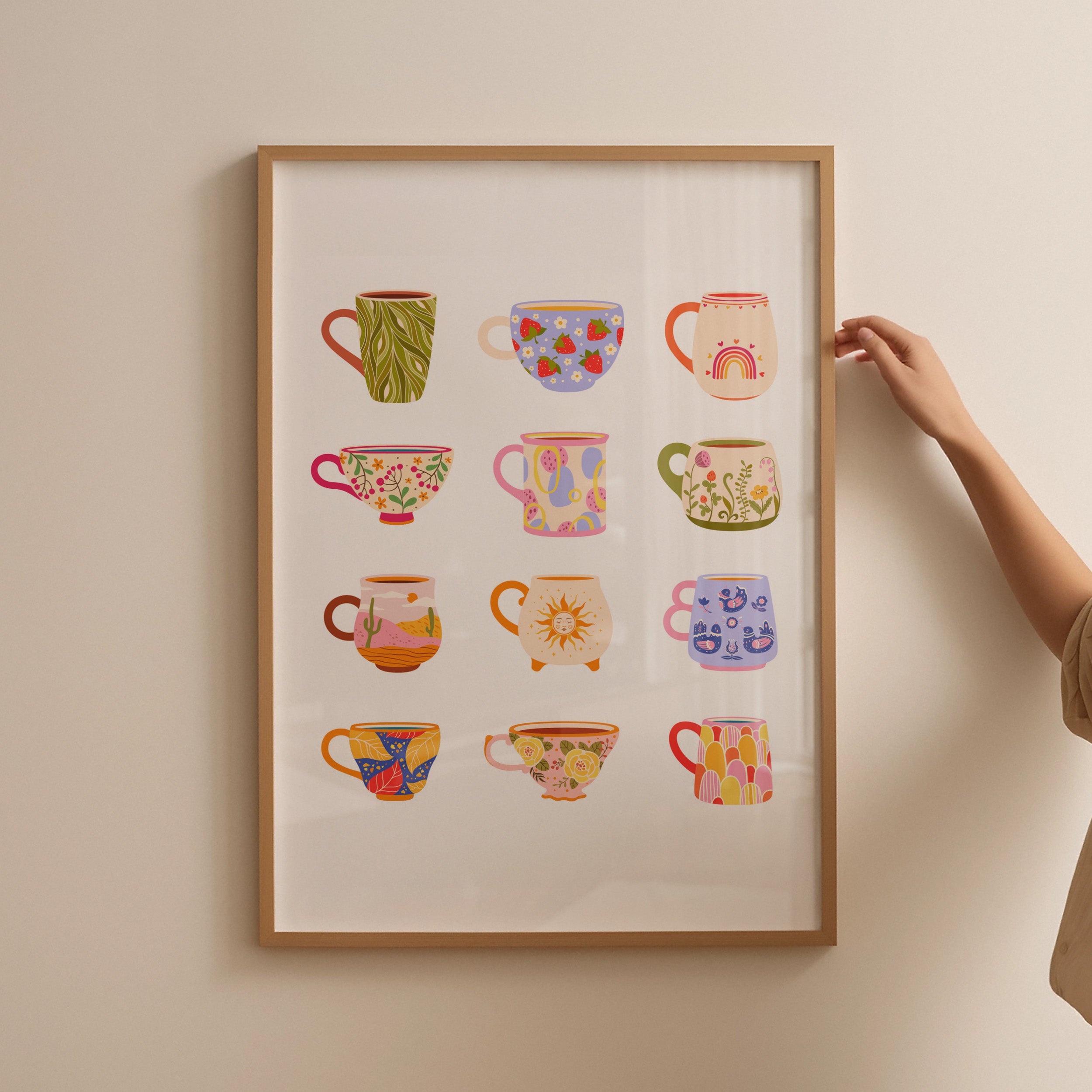 Colorful Mugs Poster