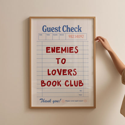 Enemies to Lovers Book Club Poster