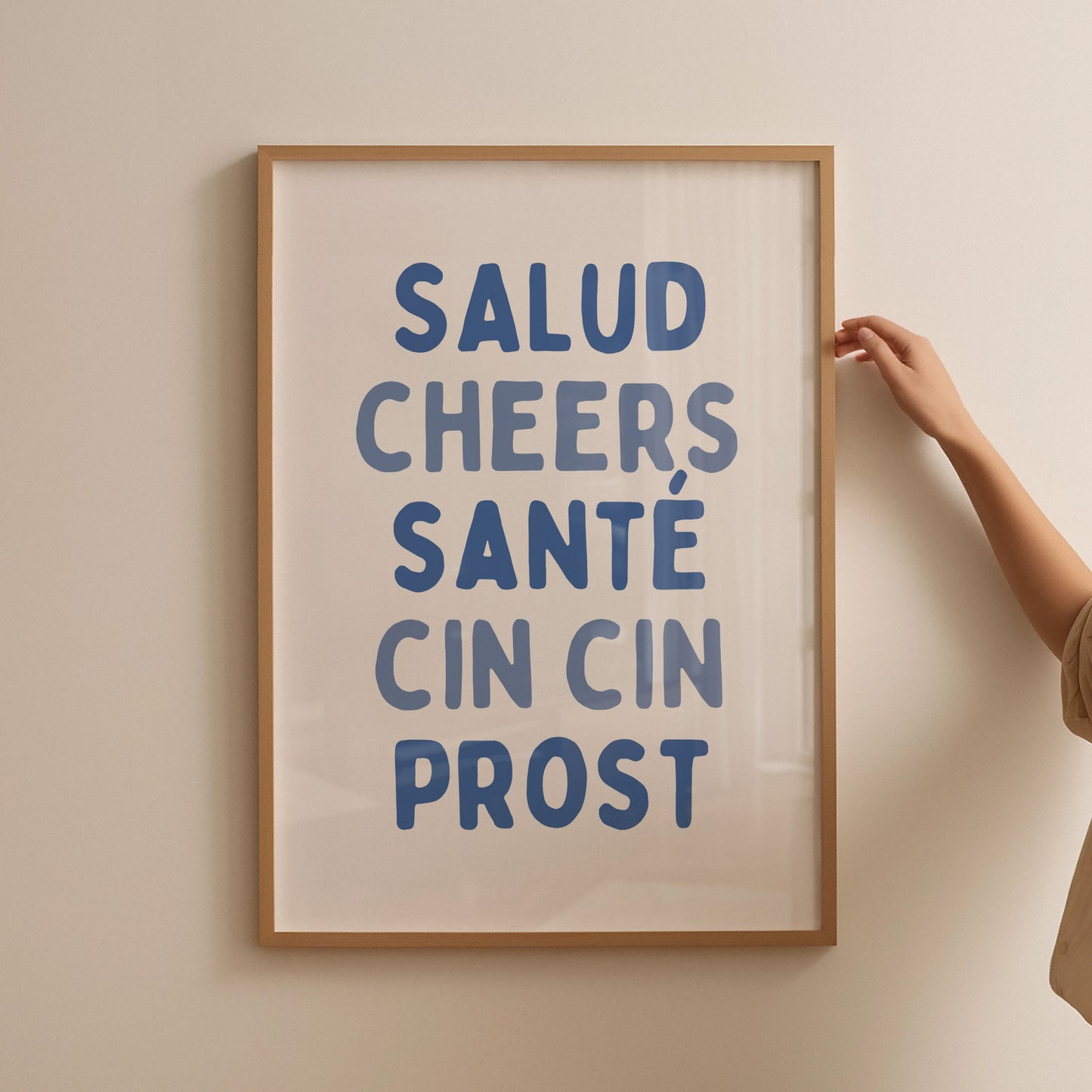 Cheers Blue Poster
