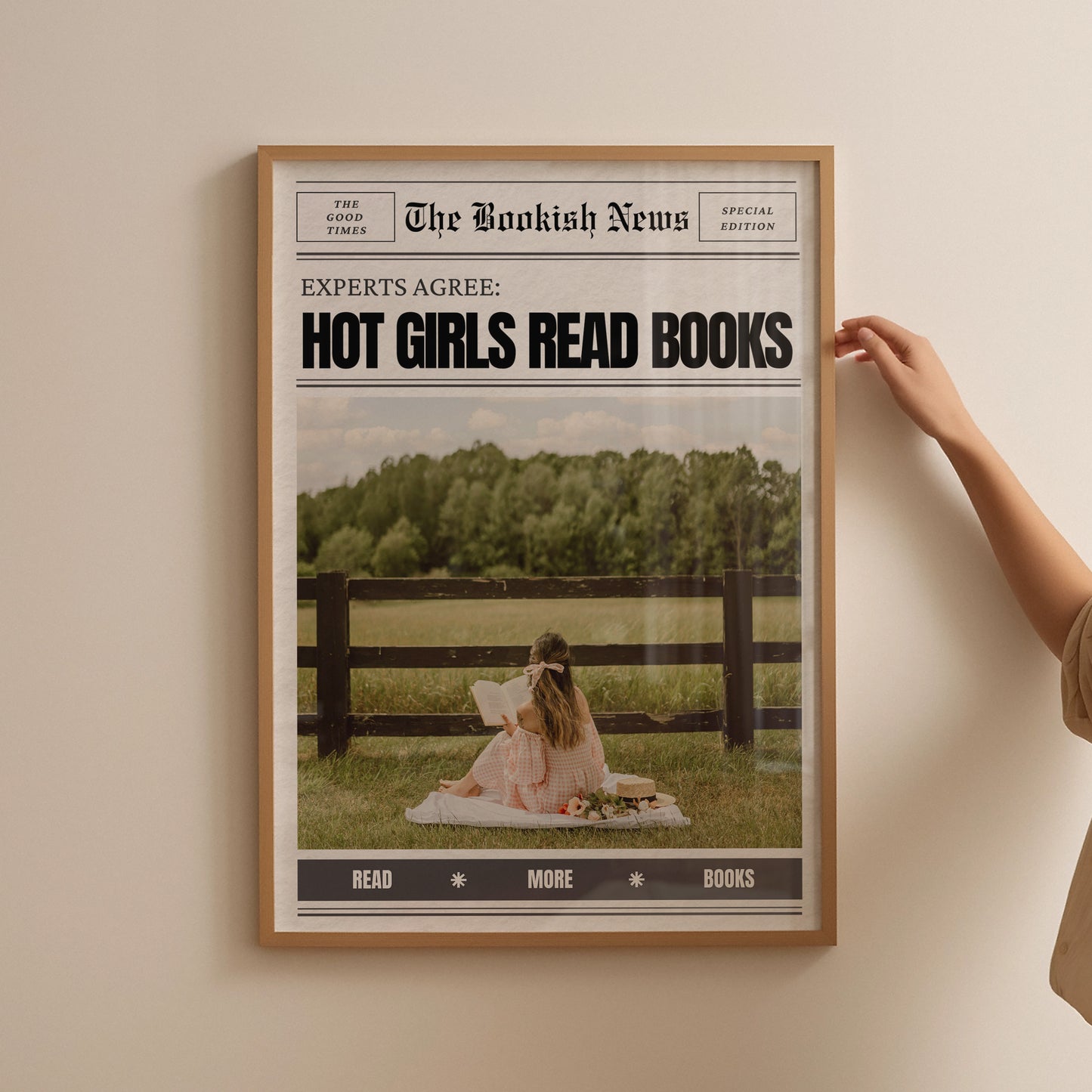 Hot Girls Read Books Newspaper Poster