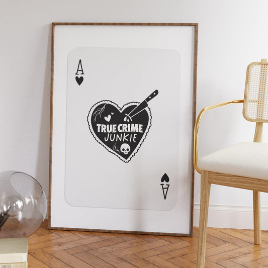 True Crime Playing Card Poster