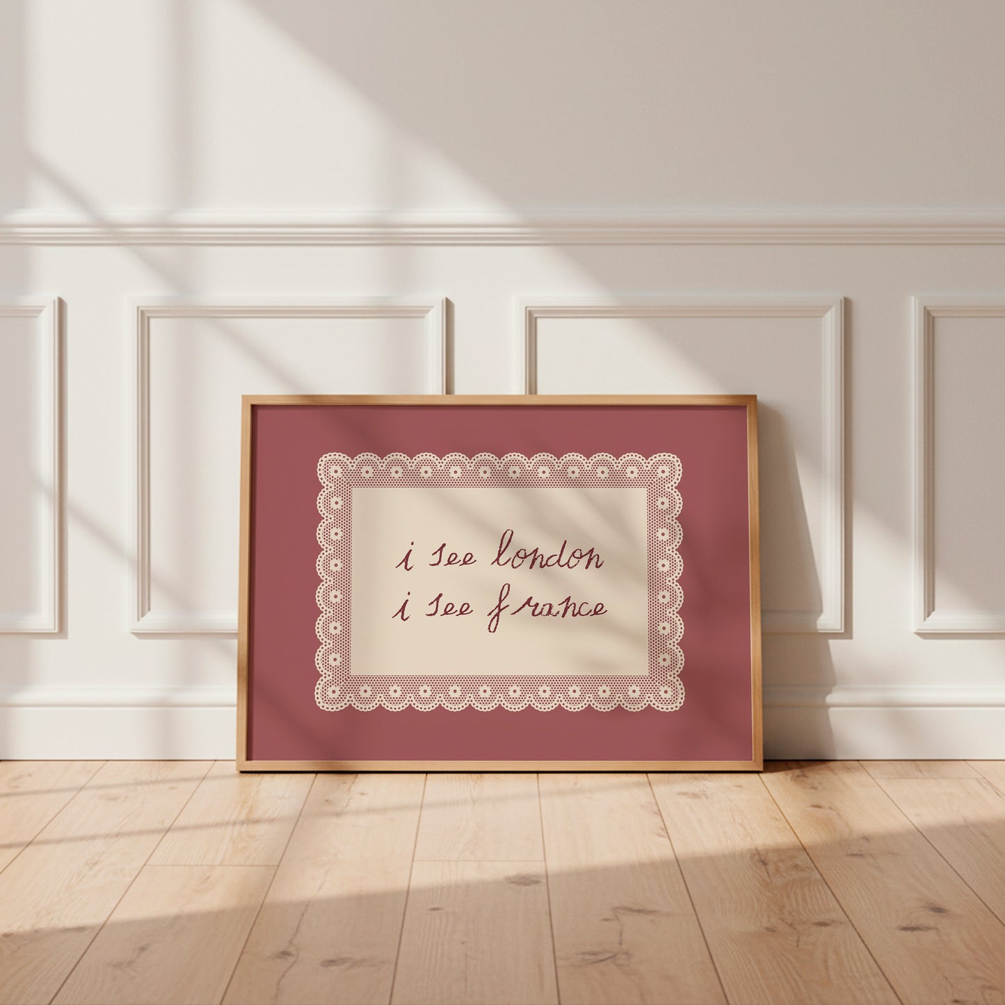 How Lucky Are We Vintage Lace Quote Poster