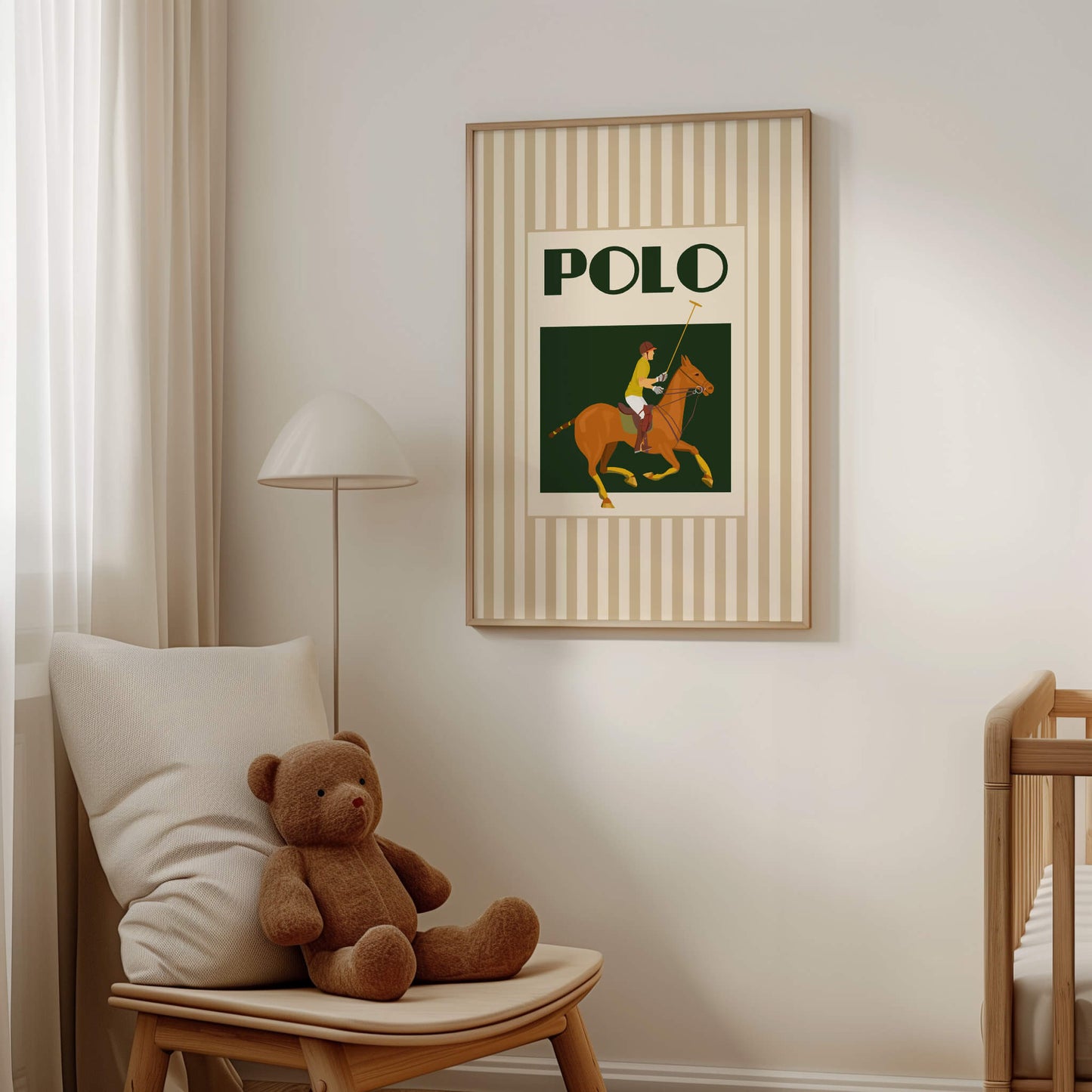 Vintage Polo Match Illustration Poster