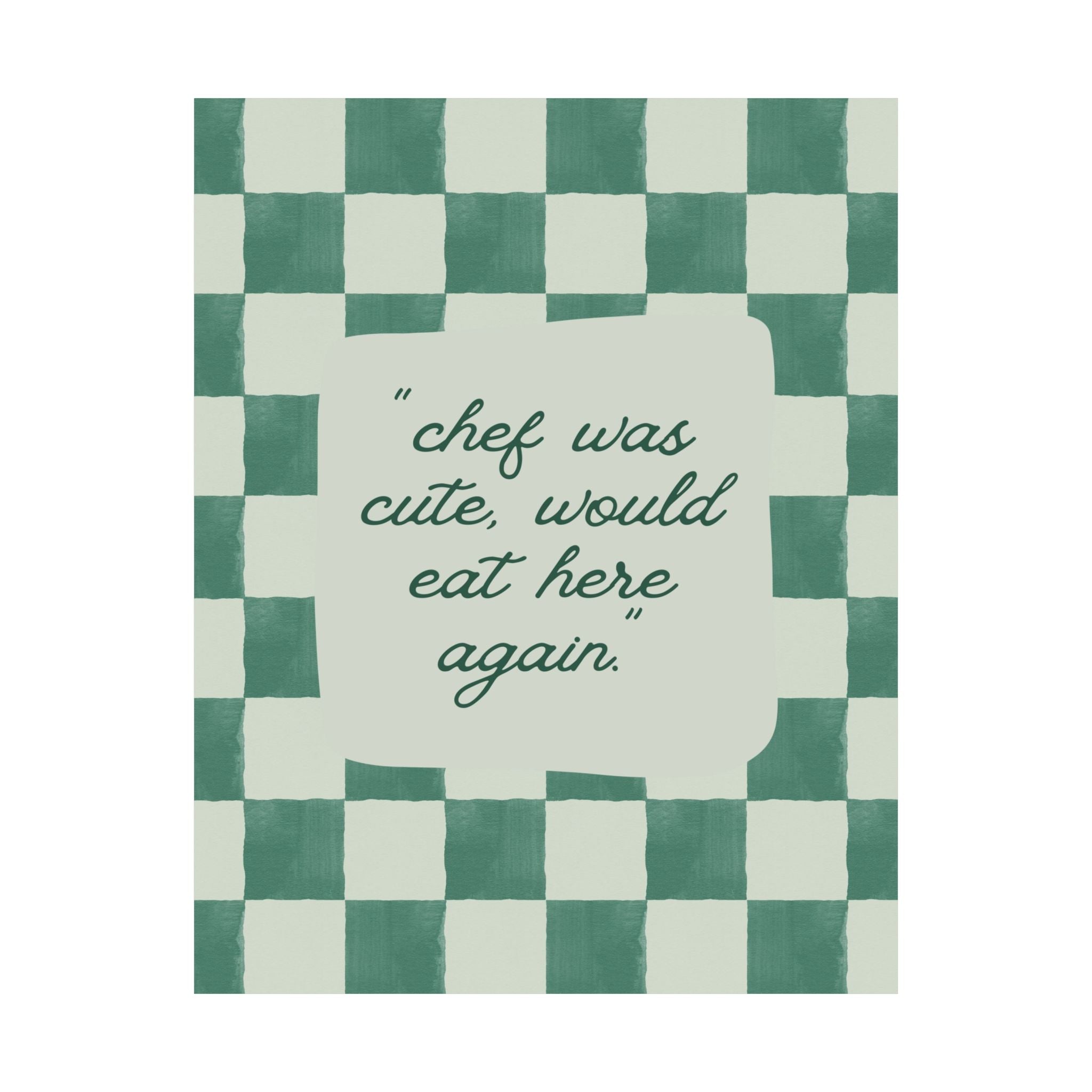 Chef Was Cute Kitchen Review Poster