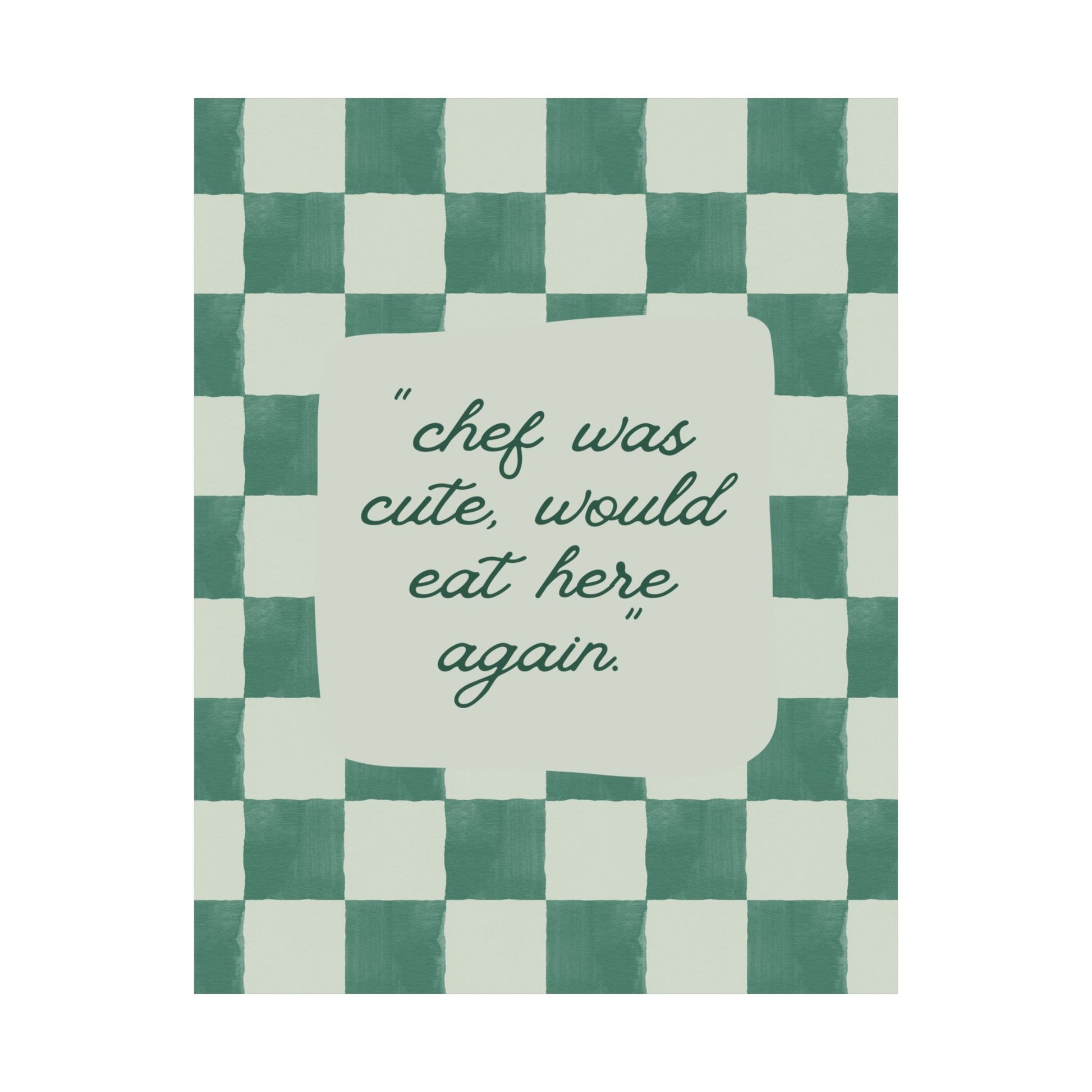 Chef Was Cute Kitchen Review Poster