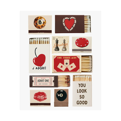 Retro Matchbox Cherry Red Poster