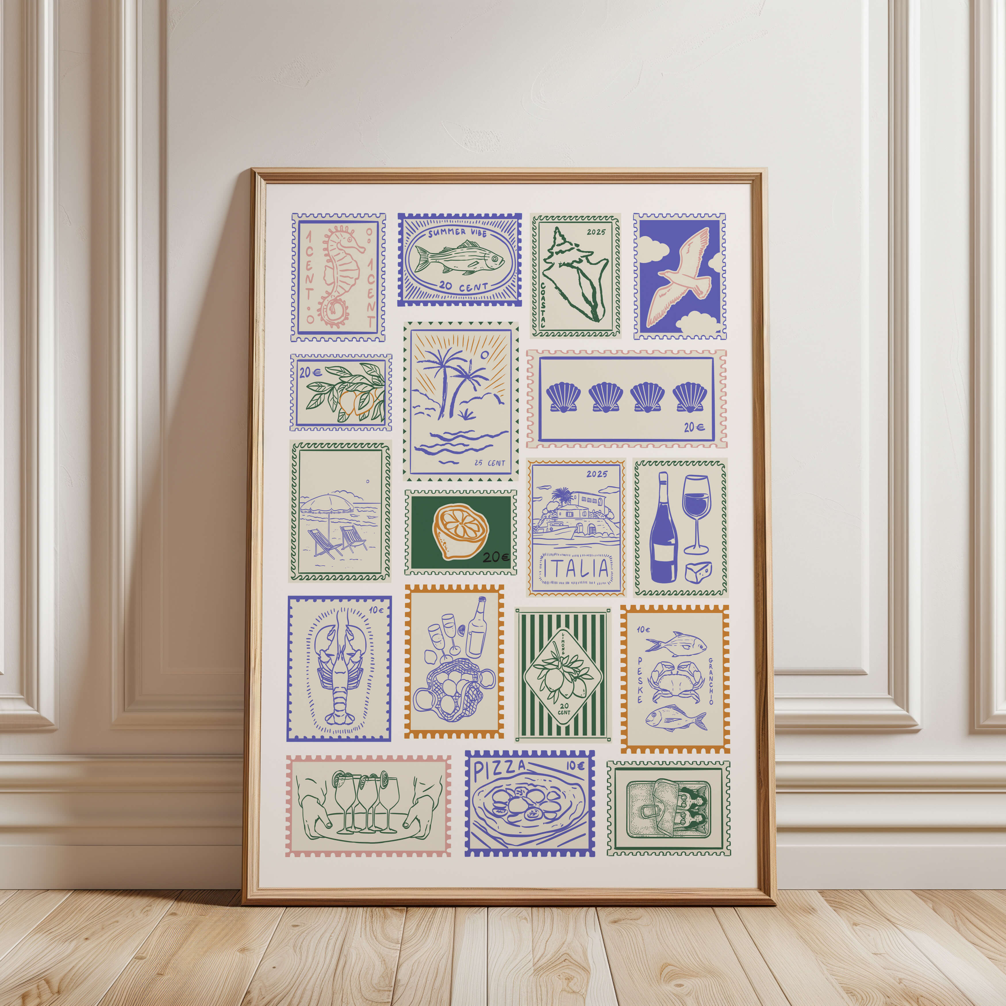 Coastal Stamps Poster
