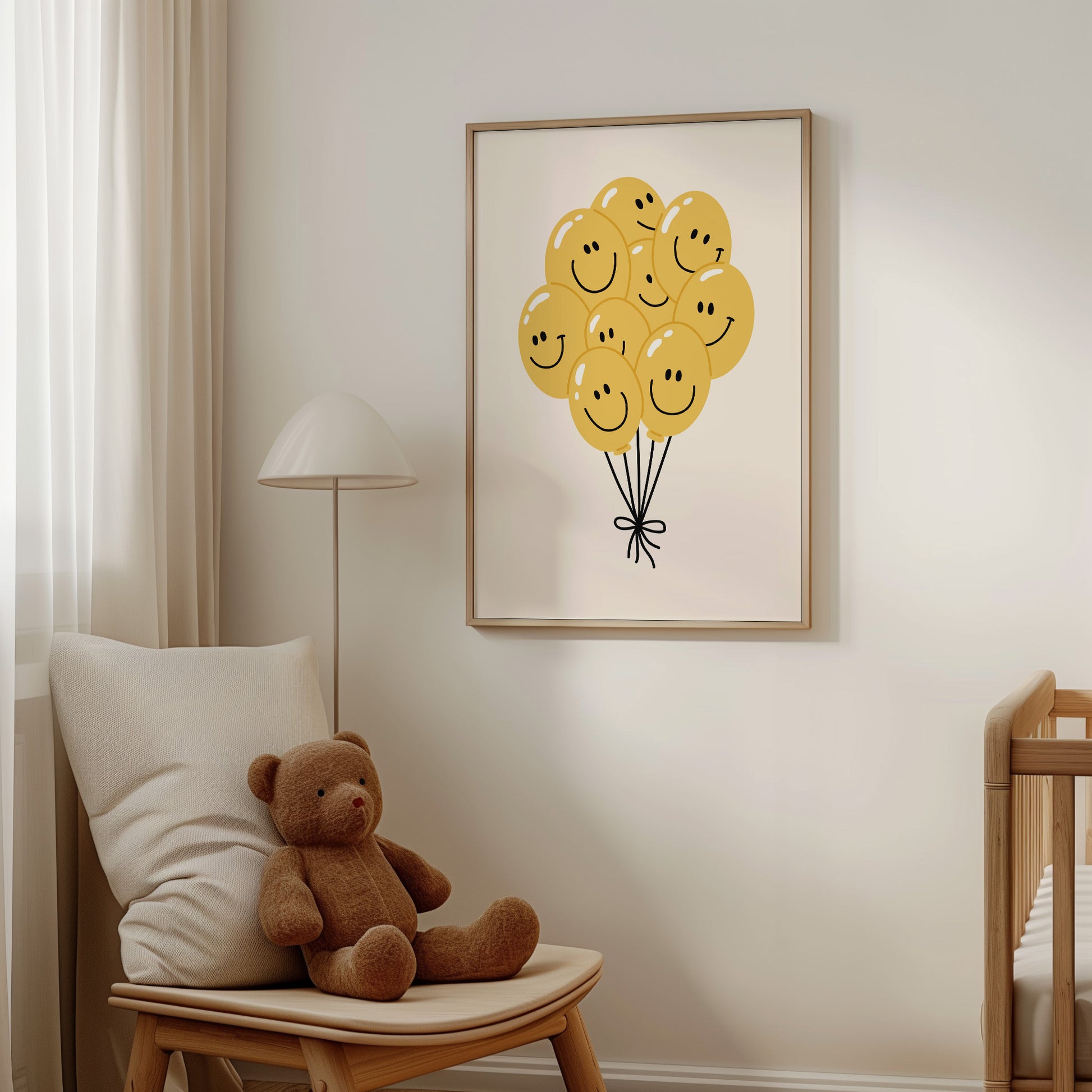 Happy Balloon Yellow Poster