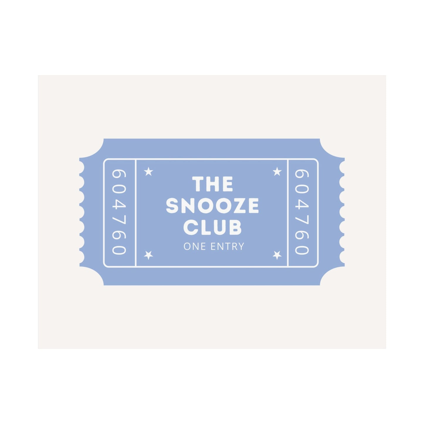 The Snooze Club Above The Bed Blue Poster