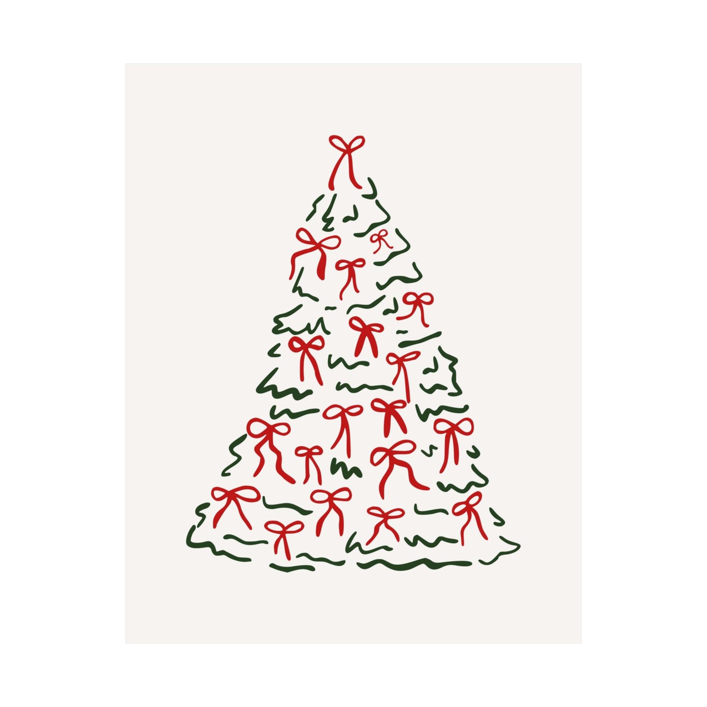 Bow Christmas Tree Poster