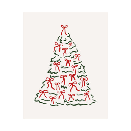 Bow Christmas Tree Poster