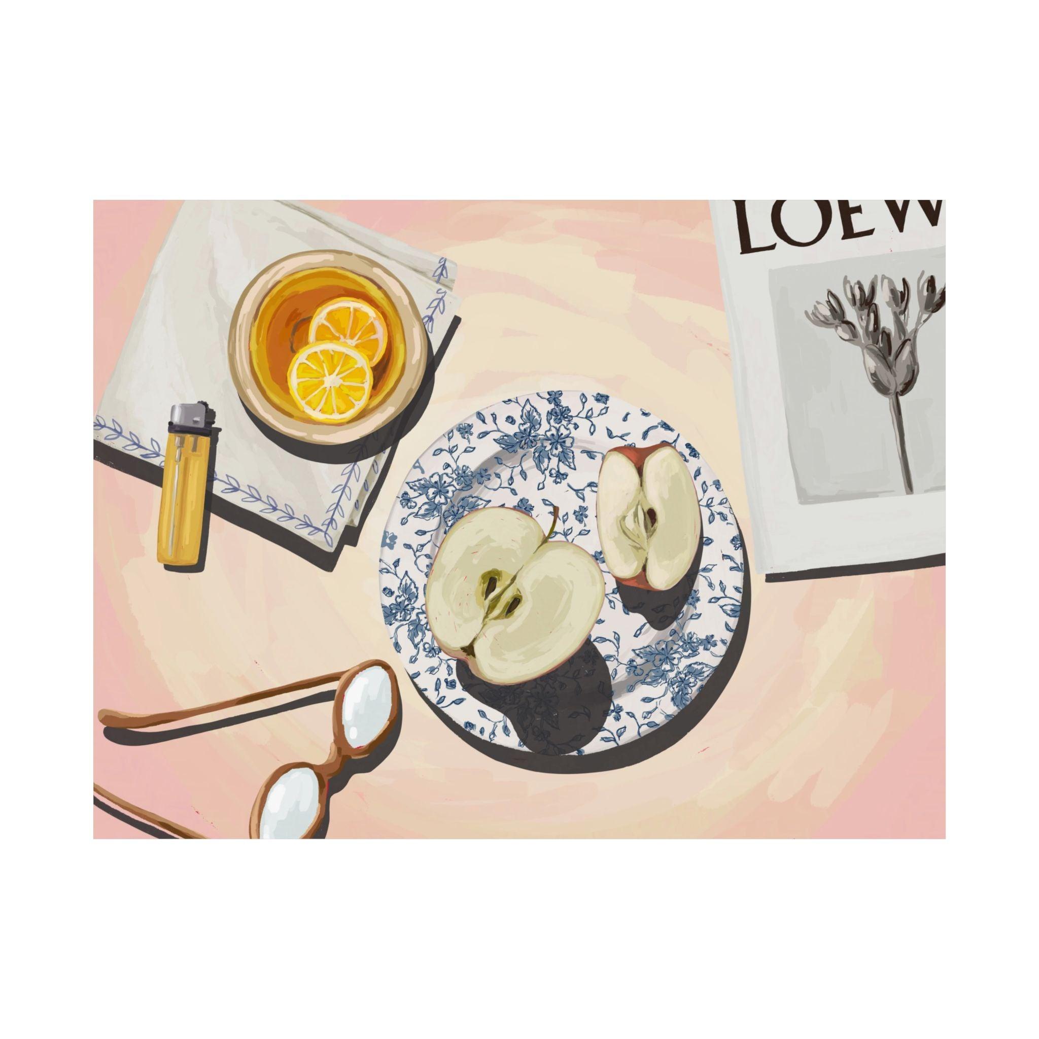 Apple and Tea Horizontal Poster