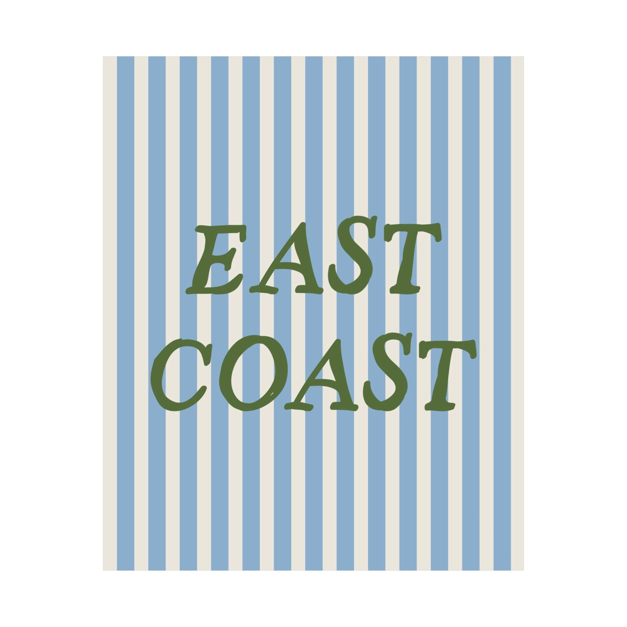 East Coast Striped Blue Poster