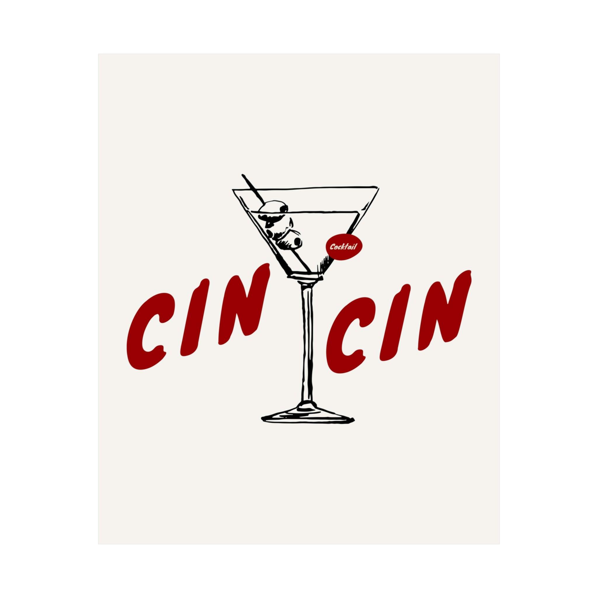 Cin Cin Martini Poster