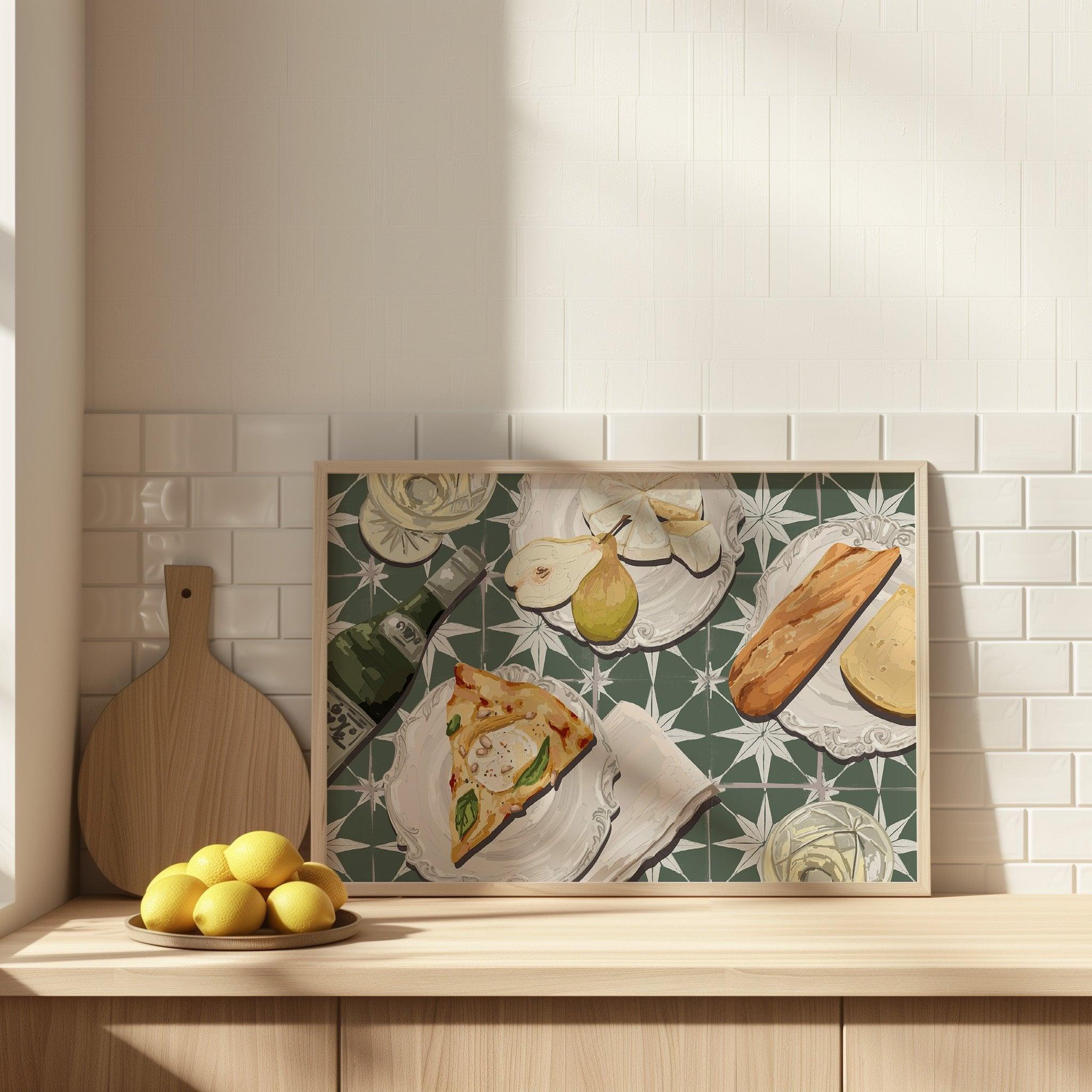 Dinner Date Green Poster