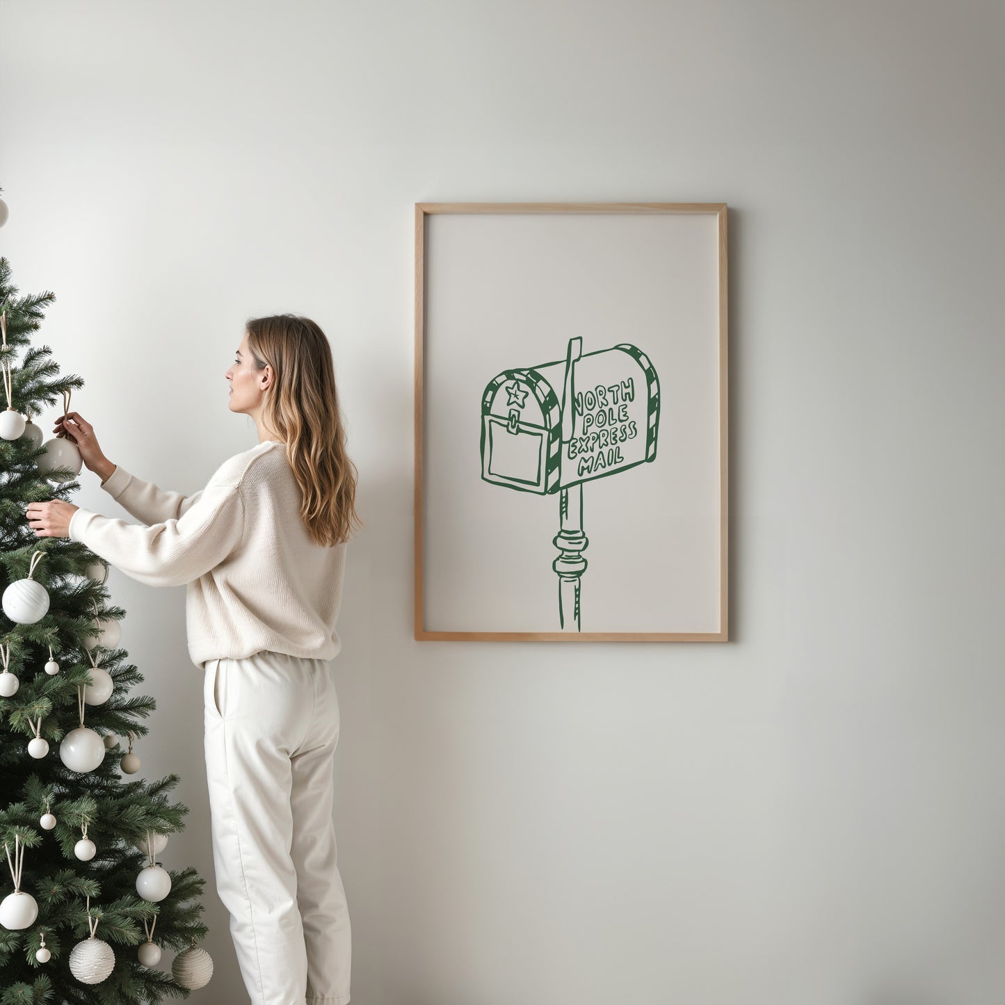 North Pole Mailbox Christmas Poster