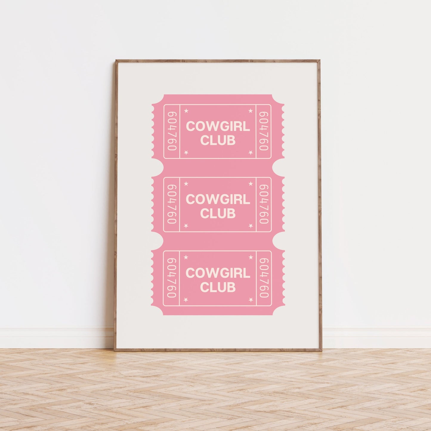 The Cowgirl Club Pink Poster