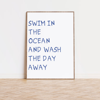 Swim in The Ocean Poster