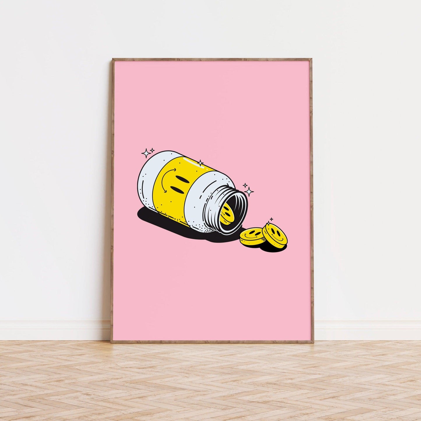 Happy Pills Bottle Poster