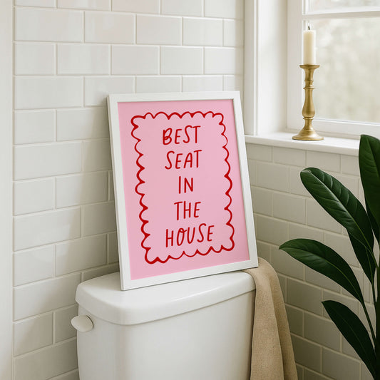 Best Seat In The House Pink Poster
