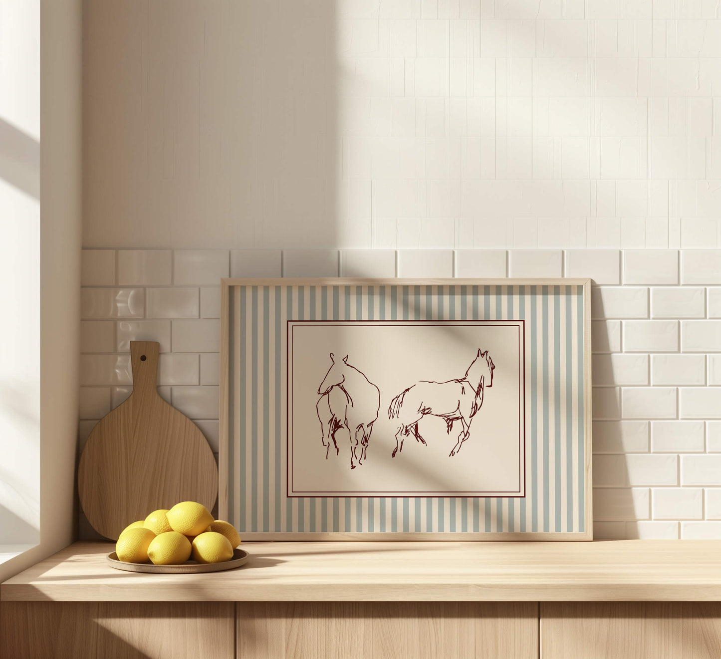 Horse Sketch Horizontal Poster