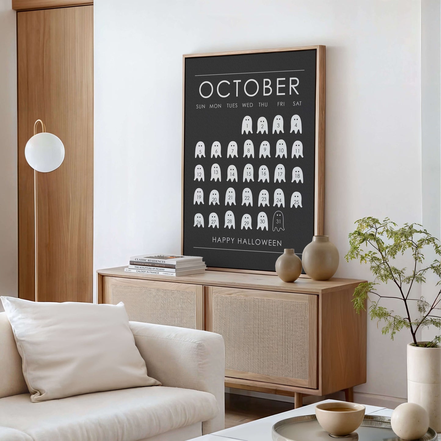 Halloween Ghost Calendar Poster