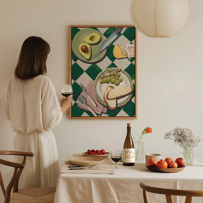 Avocado & Bread Breakfast Poster