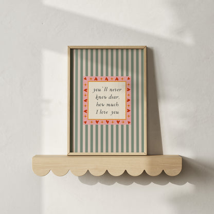 You'll never Know How Much I Love You Poster