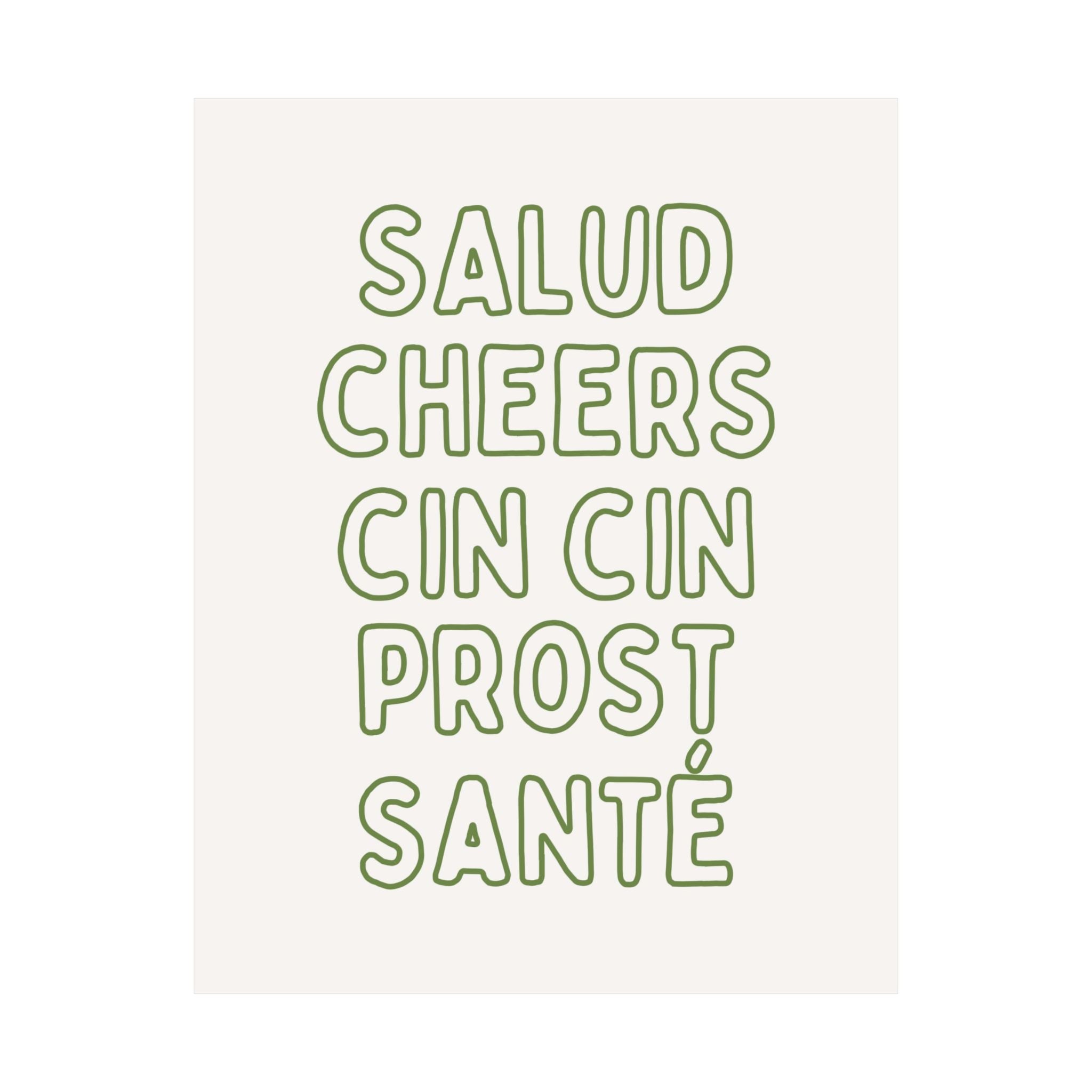Cheers Bar Cart Poster