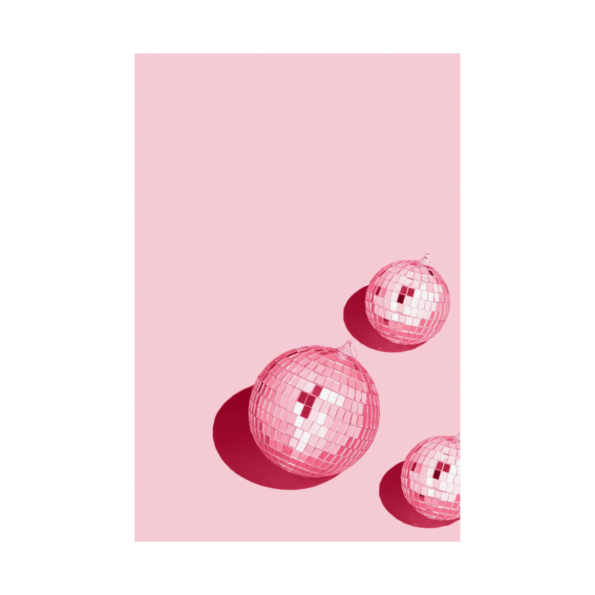 Pink Disco Ball Poster