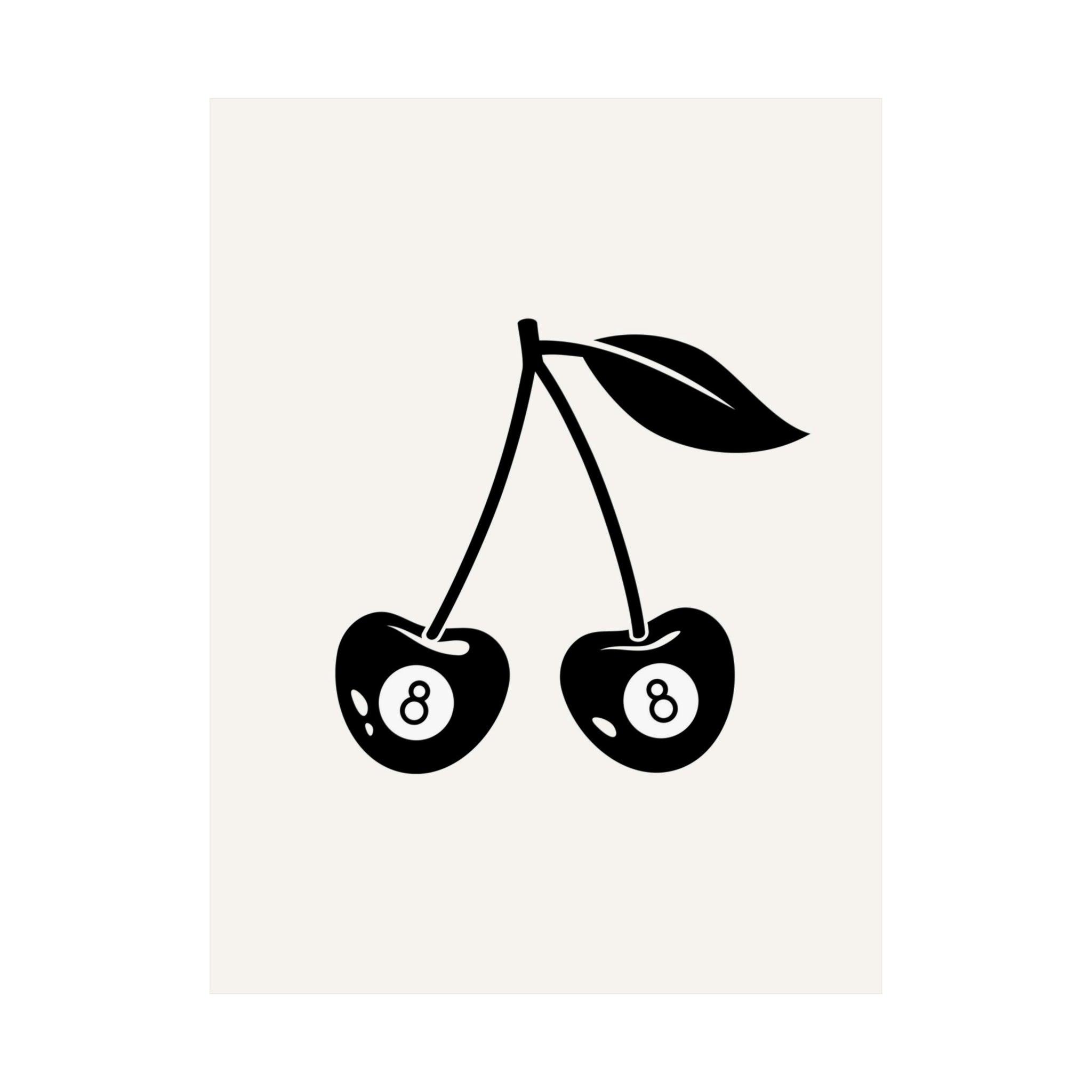 Cherry Eight Ball Poster