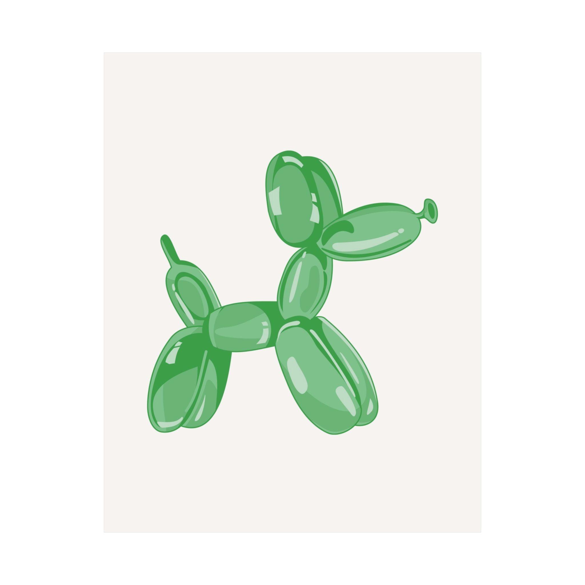 Balloon Dog Green Poster