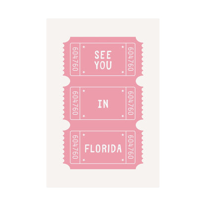 See You In Florida Pink Poster