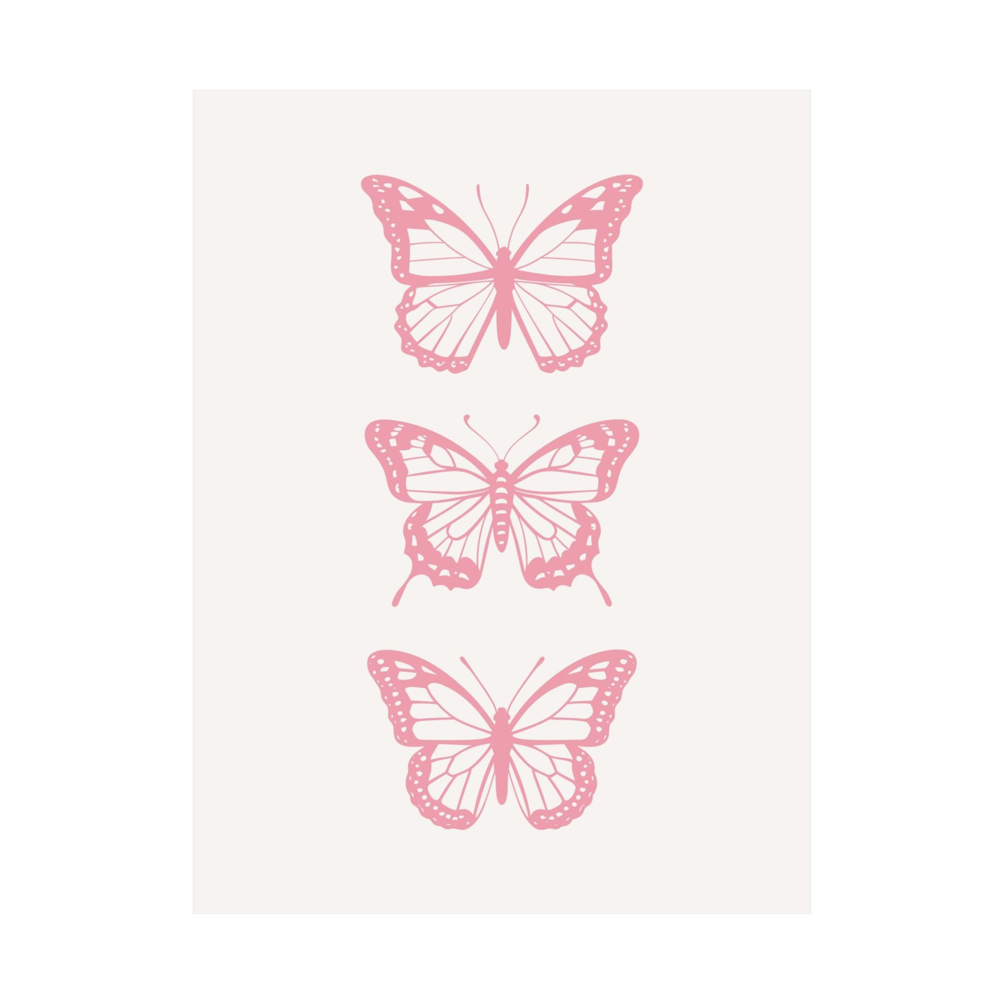 Butterflies Pink Poster