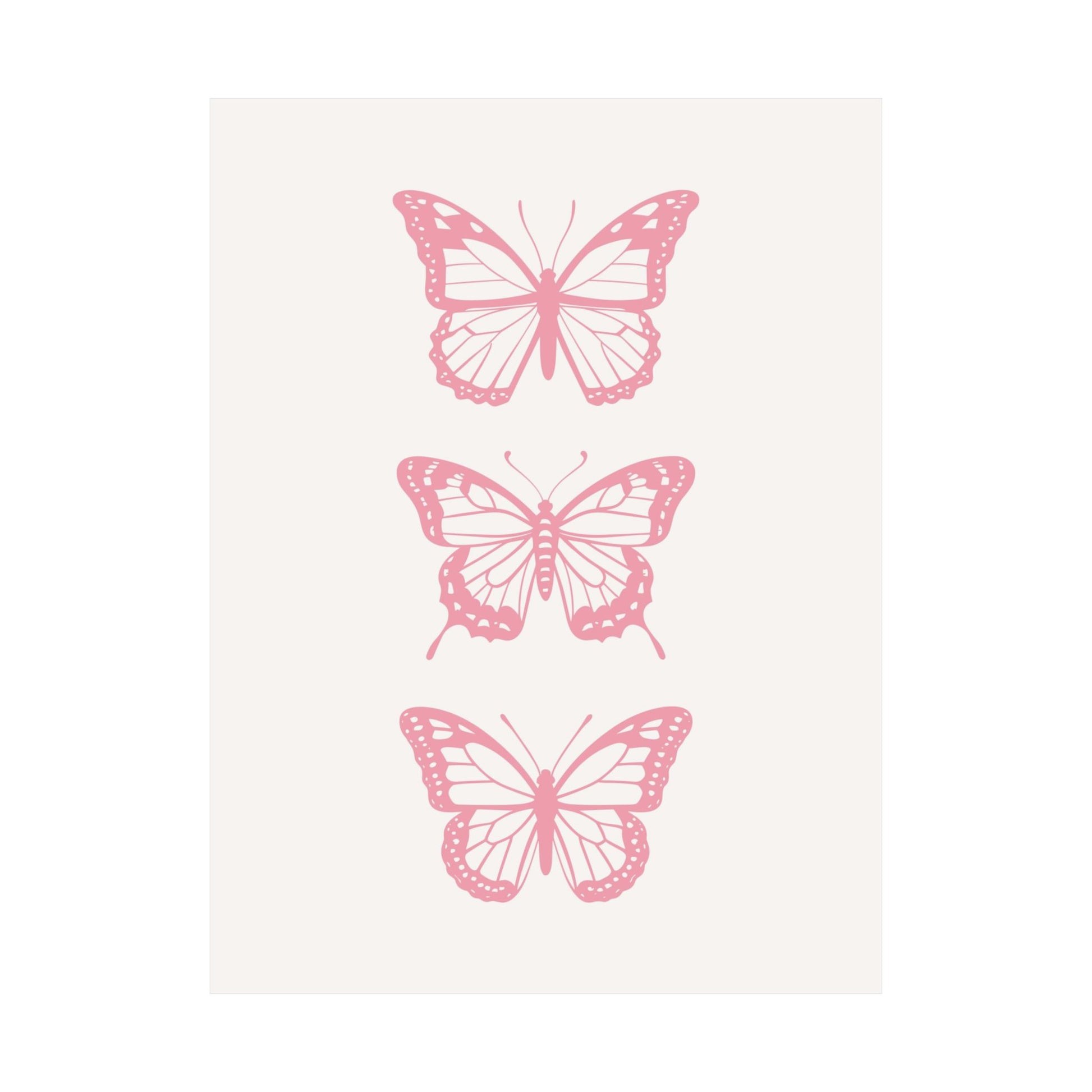 Butterflies Pink Poster