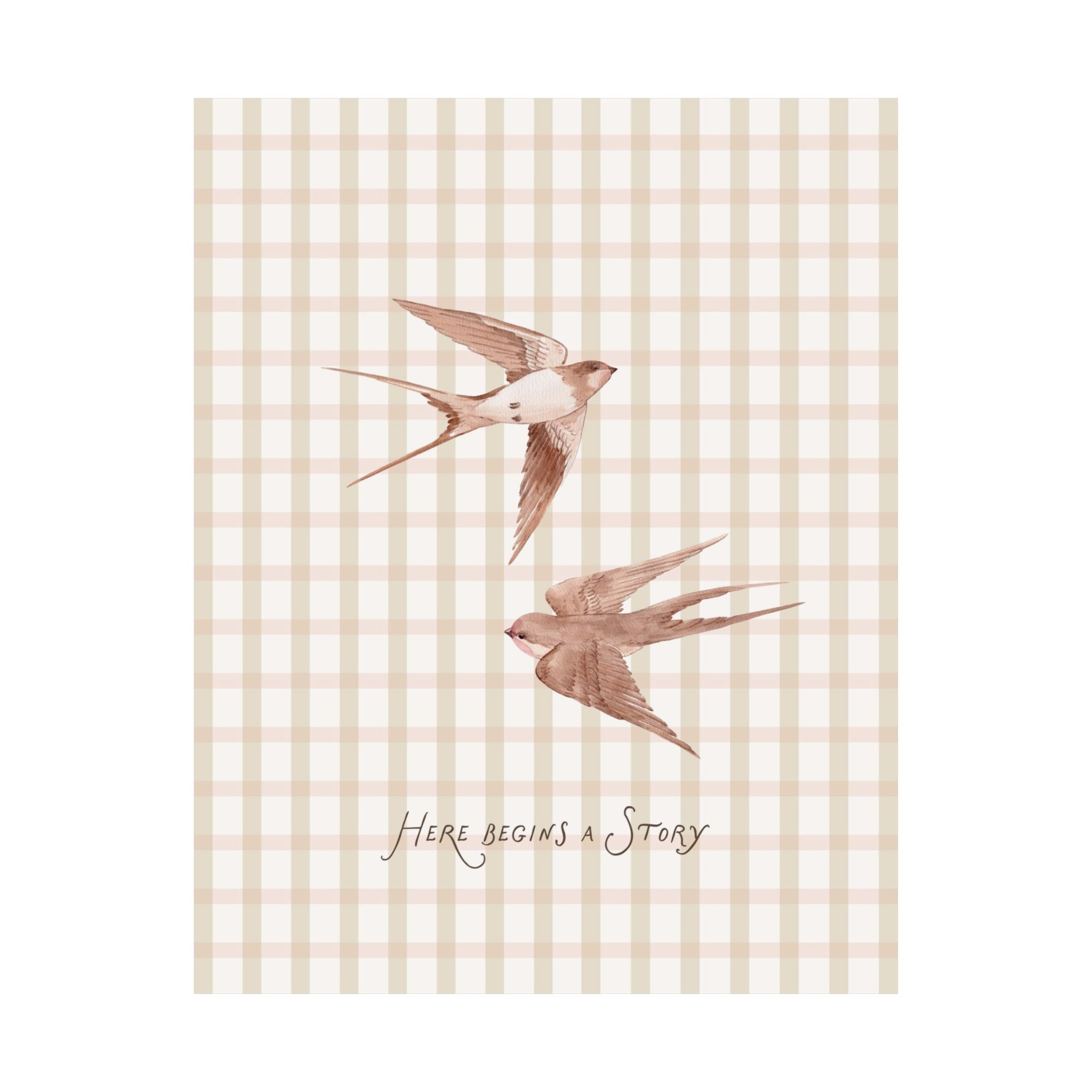 Here Begins a Story Nursery Poster