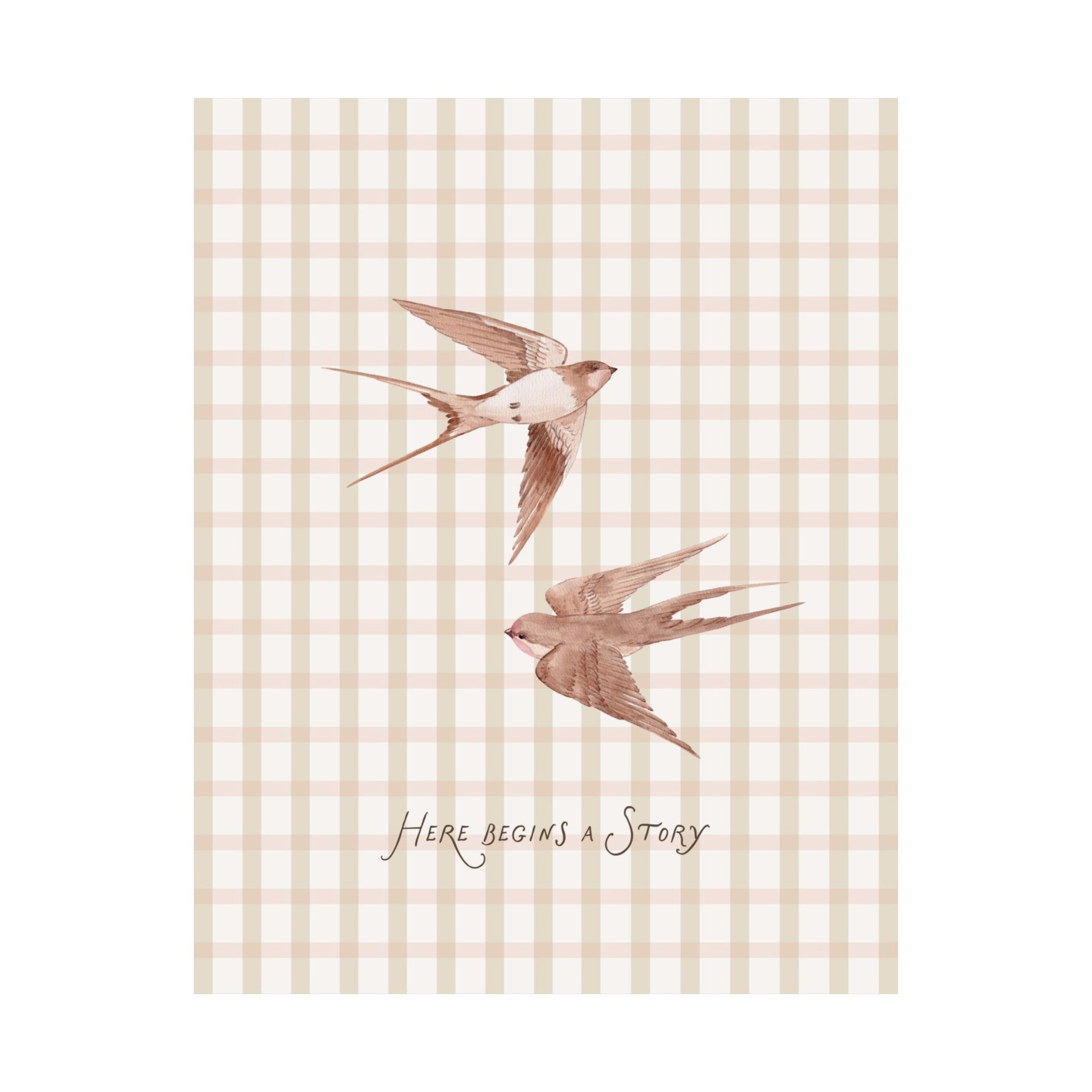 Here Begins a Story Nursery Poster