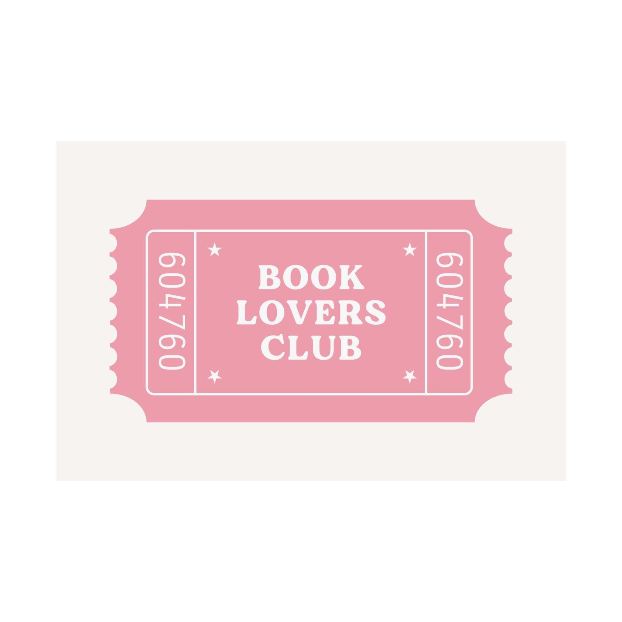 Book Lovers Club Pink Poster