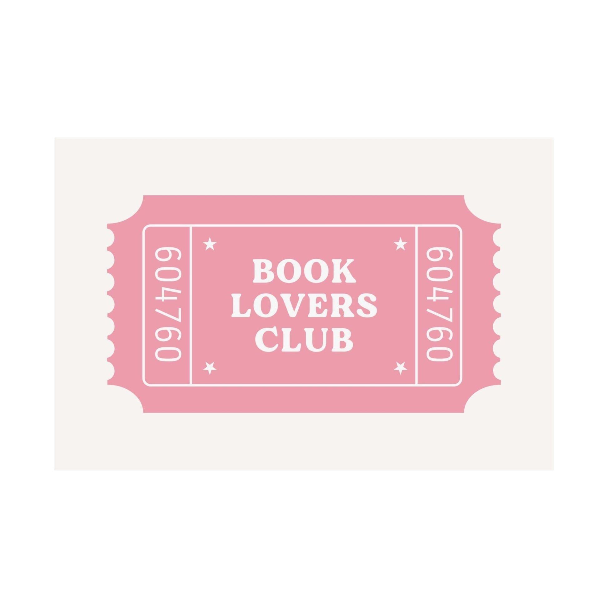 Book Lovers Club Pink Poster